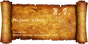Mojses Vince névjegykártya